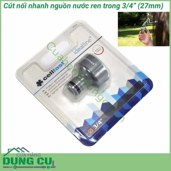 Cút nối ren trong Ideal Line Plus Cellfast 50-655