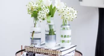 Mẹo cắm hoa trong bình thủy tinh đẹp ngất ngây