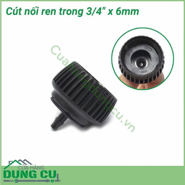 Cút nối ren trong 3/4"x 6mm