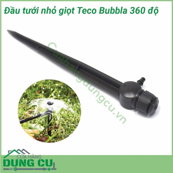Đầu tưới nhỏ giọt Teco Bubbla 360 độ có chân cắm 75l/h;